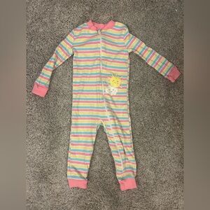 Little Me Multicolor Striped Footie Pajama 3t